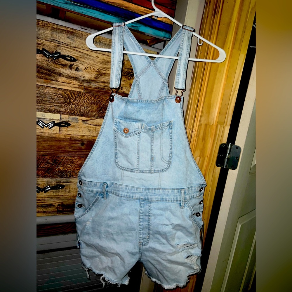 Denim Short Overalls